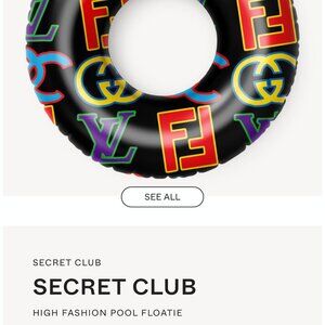 LIMITED EDITION SECRET CLUB HIGH FASHION POOL FLOATIE. Brand New Sealed In Bag.